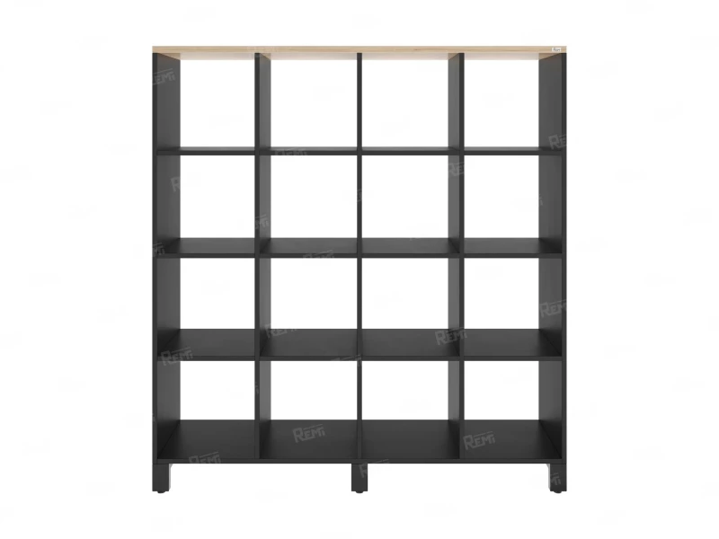 Стеллаж, 16 ячеек 1500х370х1620 RM140-15x37 Вяз Швейцарский светлый/Черный