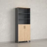 Шкаф комбинированный, 6 уровней 900x420x2200 RM154-90x41 Вяз Швейцарский светлый/Серый