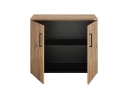 Шкаф низкий распашной, регулируемые опоры, 2 уровня 900x420x750 RM148-90x42 Дуб Юстус/Черный