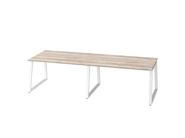 Cтол для переговоров, на A-обазном каркасе 2200x1600x750 RM083-220x160 Дуб Маувелла/Белый