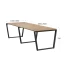 Cтол для переговоров, на V-обазном каркасе 2200x1400x750 RM082-220x140 Дуб Юстус/Черный