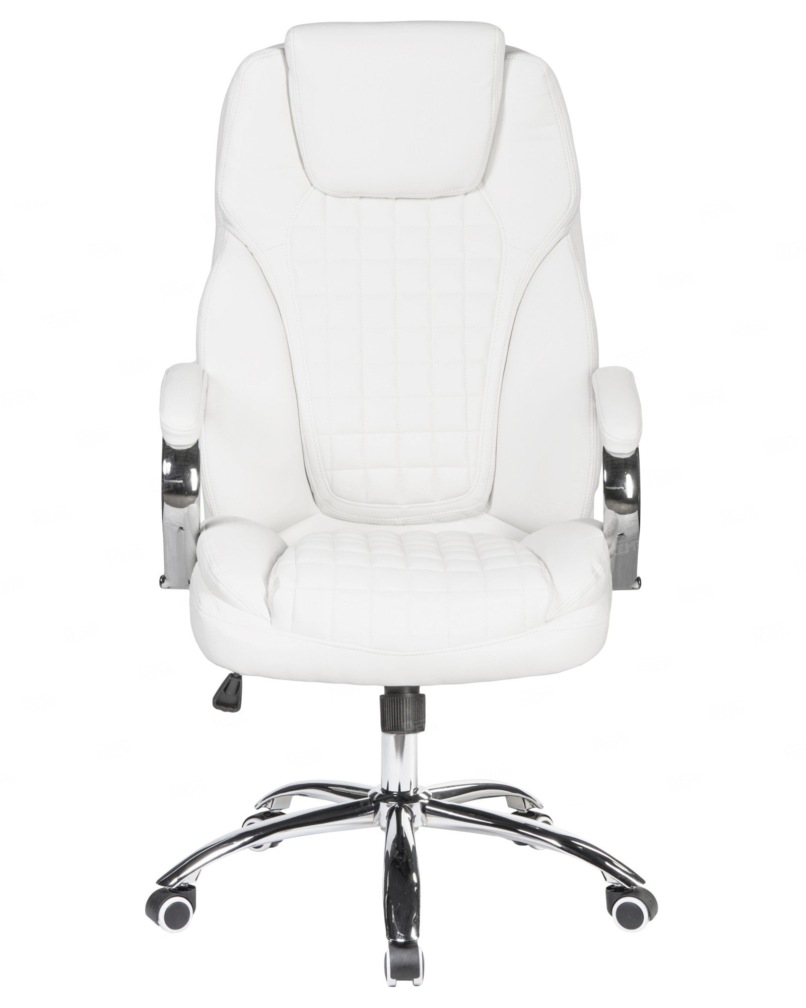 CHESTER, Кресло для руководителя, цвет сиденья белый, цвет основания хромированная сталь (арт. LMR-114B)