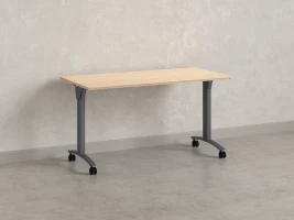 Стол складной, мобильный 1600x600x750 RM011-16x6 Вяз Швейцарский светлый/Серый