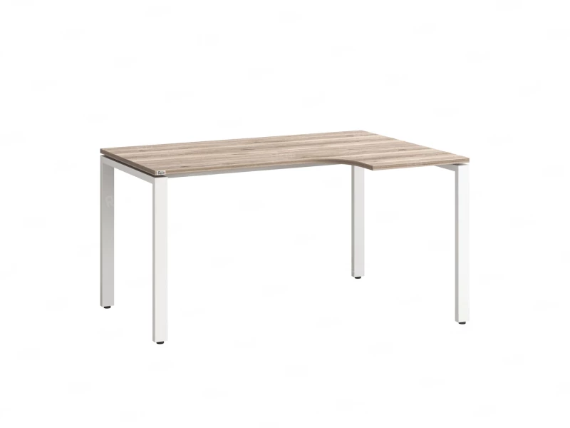 Стол угловой, П-опора, правый 1400x700/900x750, RM052-14x7-9 Дуб Маувелла/Белый