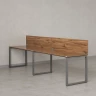 Бенч-система в 1 ряд, 2 рабочих места 2 ЛДСП экранов 3600x800x750 RM168-4-36x8 Дуб Юстус/Серый