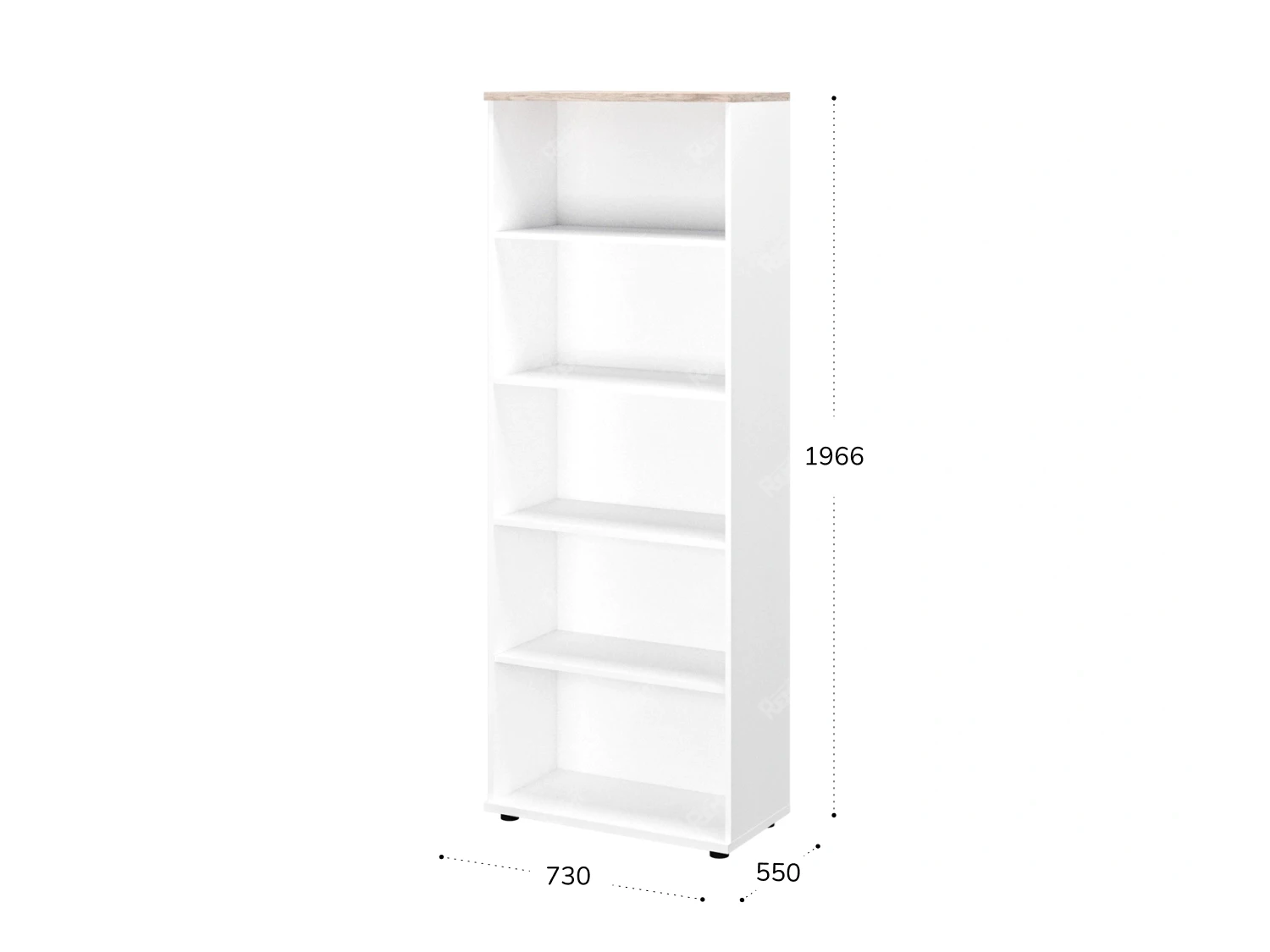Стеллаж 730x550x1966 RTD052 Дуб Маувелла/Белый. Серия Тандем / Tandem. Серия Тандем / Tandem