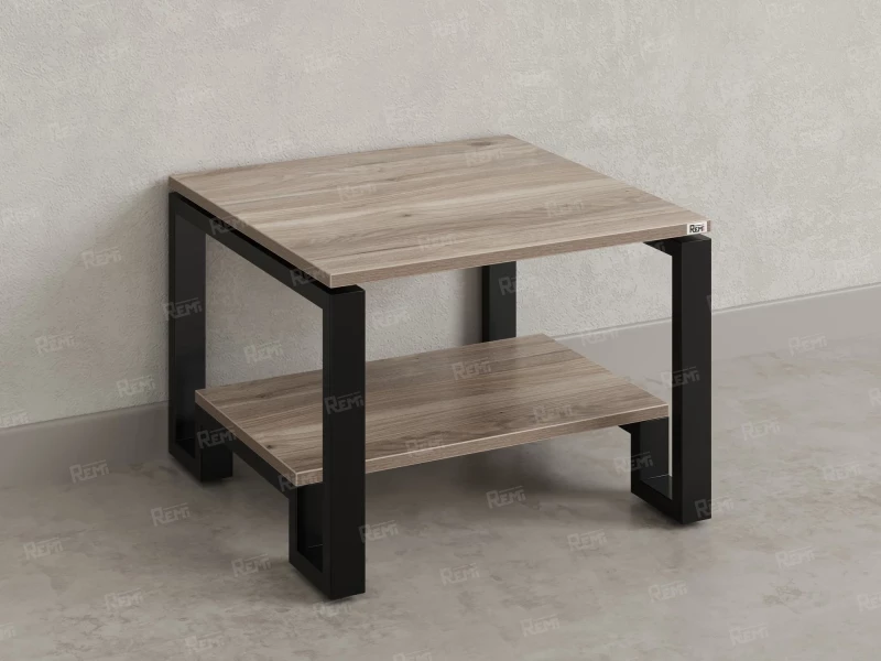 Журнальный стол с полкой 1000x700x550 RM181-10x7 Дуб Маувелла/Черный