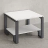 Журнальный стол с полкой 900x700x550 RM181-9x7 Белый/Серый