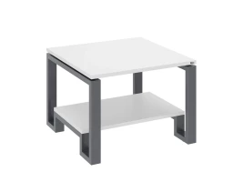 Журнальный стол с полкой 900x700x550 RM181-9x7 Белый/Серый