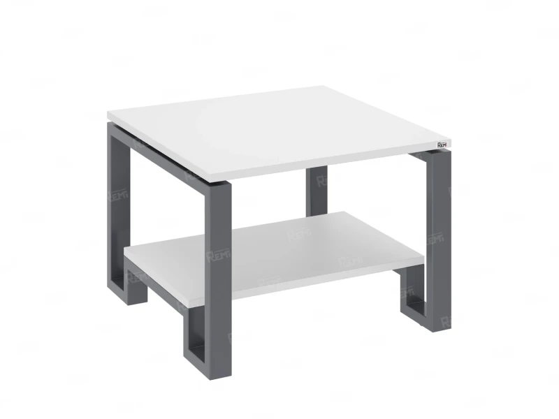 Журнальный стол с полкой 900x700x550 RM181-9x7 Белый/Серый