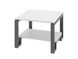Журнальный стол с полкой 900x700x550 RM181-9x7 Белый/Серый
