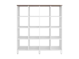 Стеллаж, 16 ячеек 1500х370х1620 RM140-15x37 Дуб Апрельский шоколад/Белый