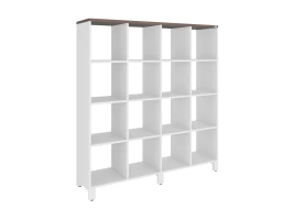 Стеллаж, 16 ячеек 1500х370х1620 RM140-15x37 Дуб Апрельский шоколад/Белый