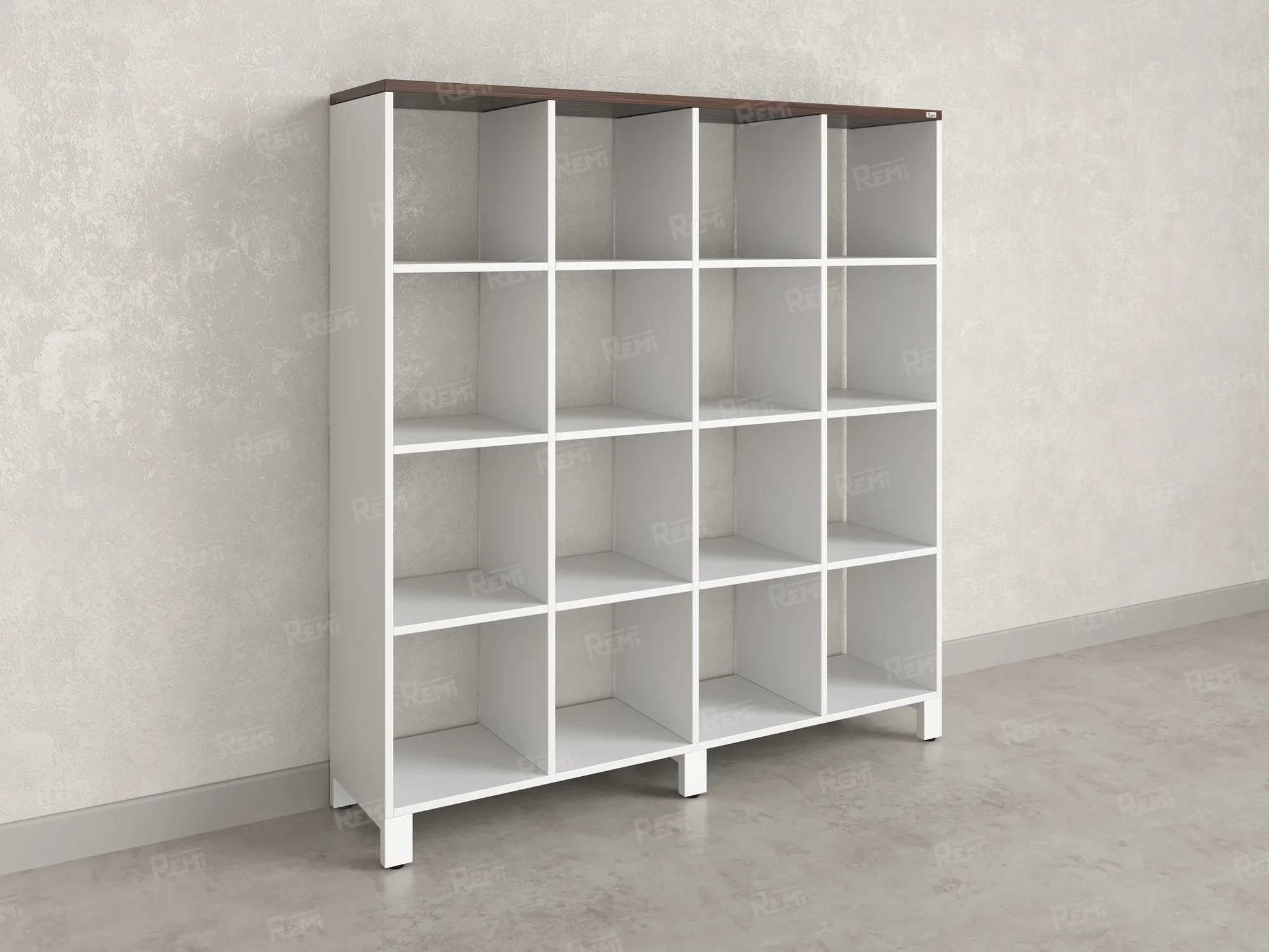 Стеллаж, 16 ячеек 1500х370х1620 RM140-15x37 Дуб Апрельский шоколад/Белый