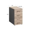Тумба приставная, 4 ящика 400x800x750 RM121-40x80 Дуб Маувелла/Серый