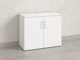 Шкаф низкий распашной, регулируемые опоры, 2 уровня 900x600x750 RM148-90x60 Белый/Белый
