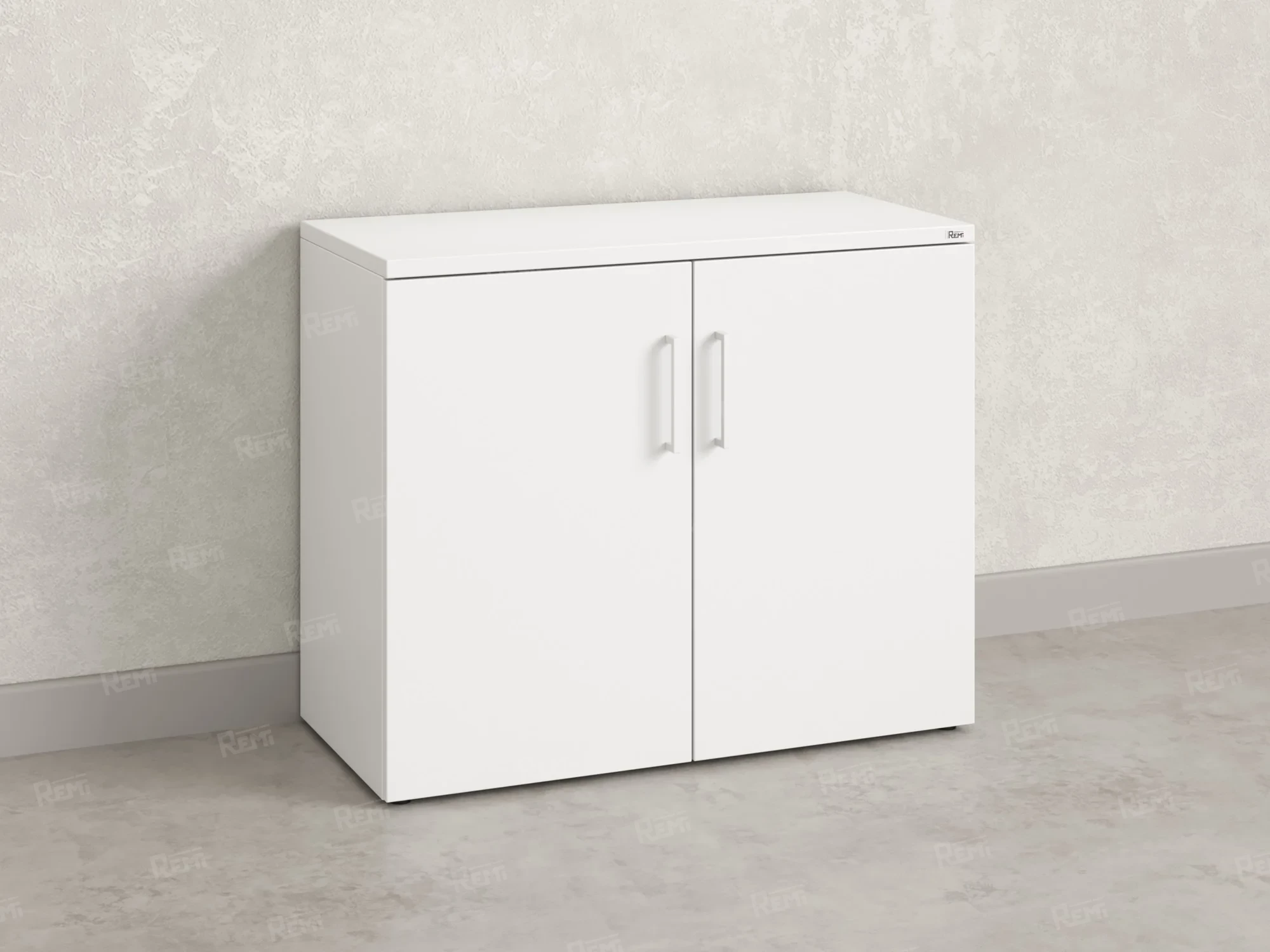 Шкаф низкий распашной, регулируемые опоры, 2 уровня 900x600x750 RM148-90x60 Белый/Белый