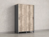 Шкаф-купе, штанга, 1 полка 1200x600x1900 RM163-90x60 Дуб Маувелла/Серый