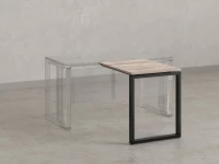 Брифинг прямой, с парящей столешнецей, на О-образном каркасе 1500x600x750 RM072-15x6 Дуб Маувелла/Черный