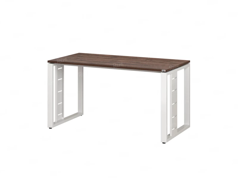 Стол прямой на О-образных опорах 1400x800x750 RM040-14x8 Дуб Апрельский шоколад/Белый