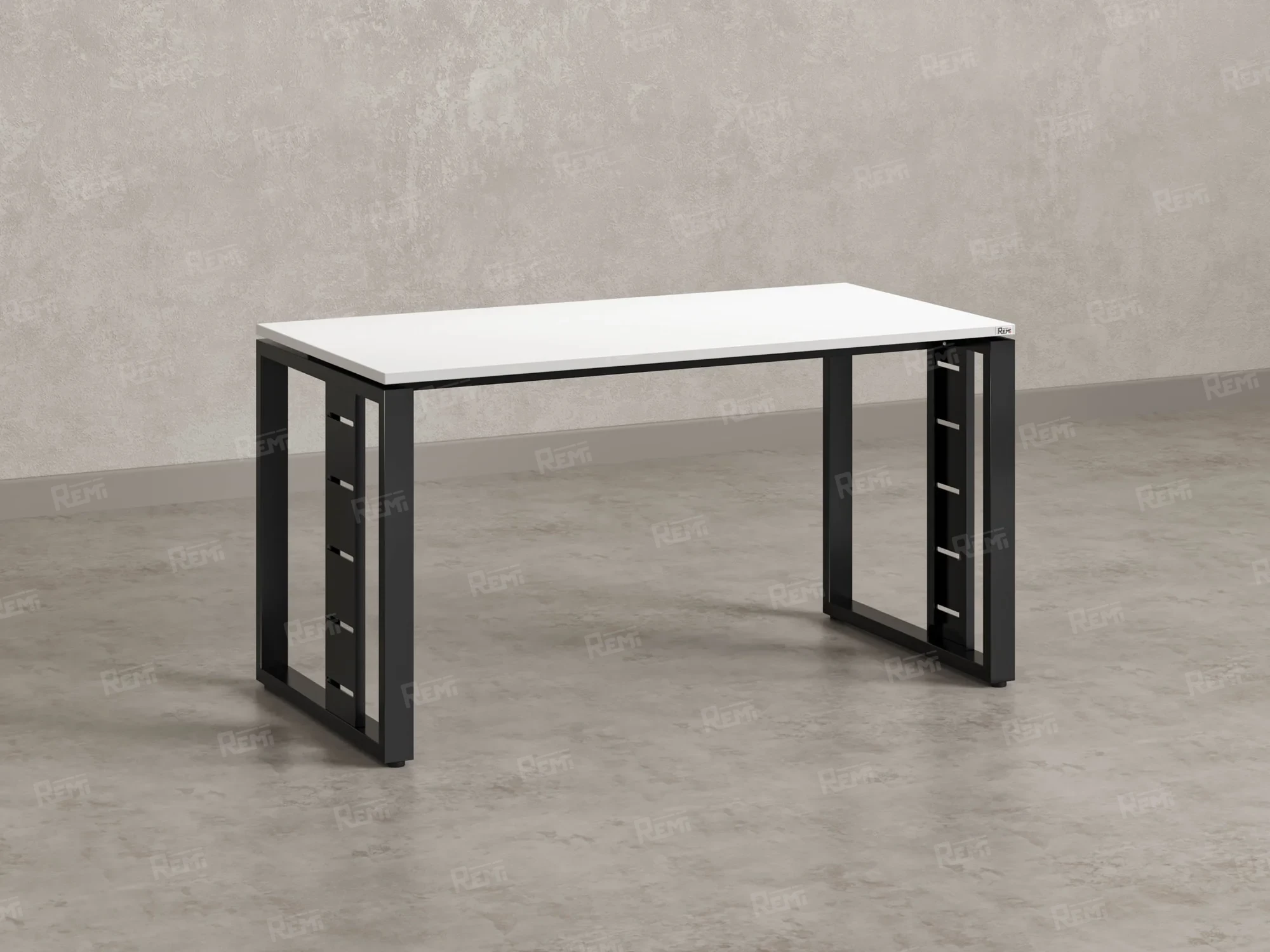 Стол прямой на О-образных опорах 1800x800x750 RM040-18x8 Белый/Черный