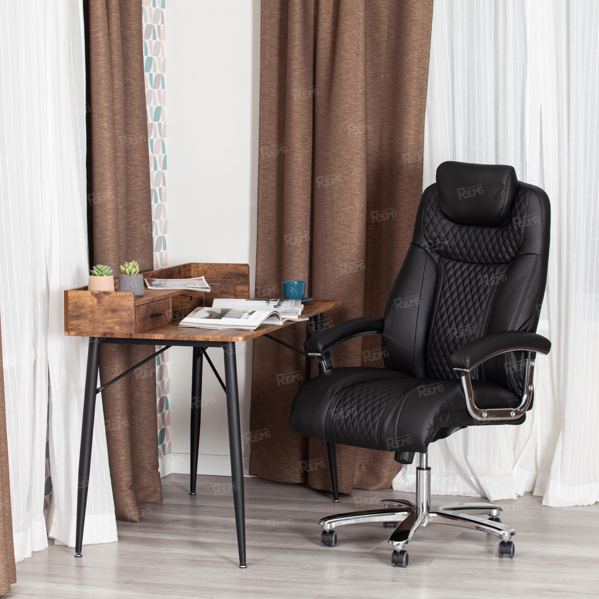 Кресло Trust (max) Черный/Черный, Экокожа (арт. 19891)