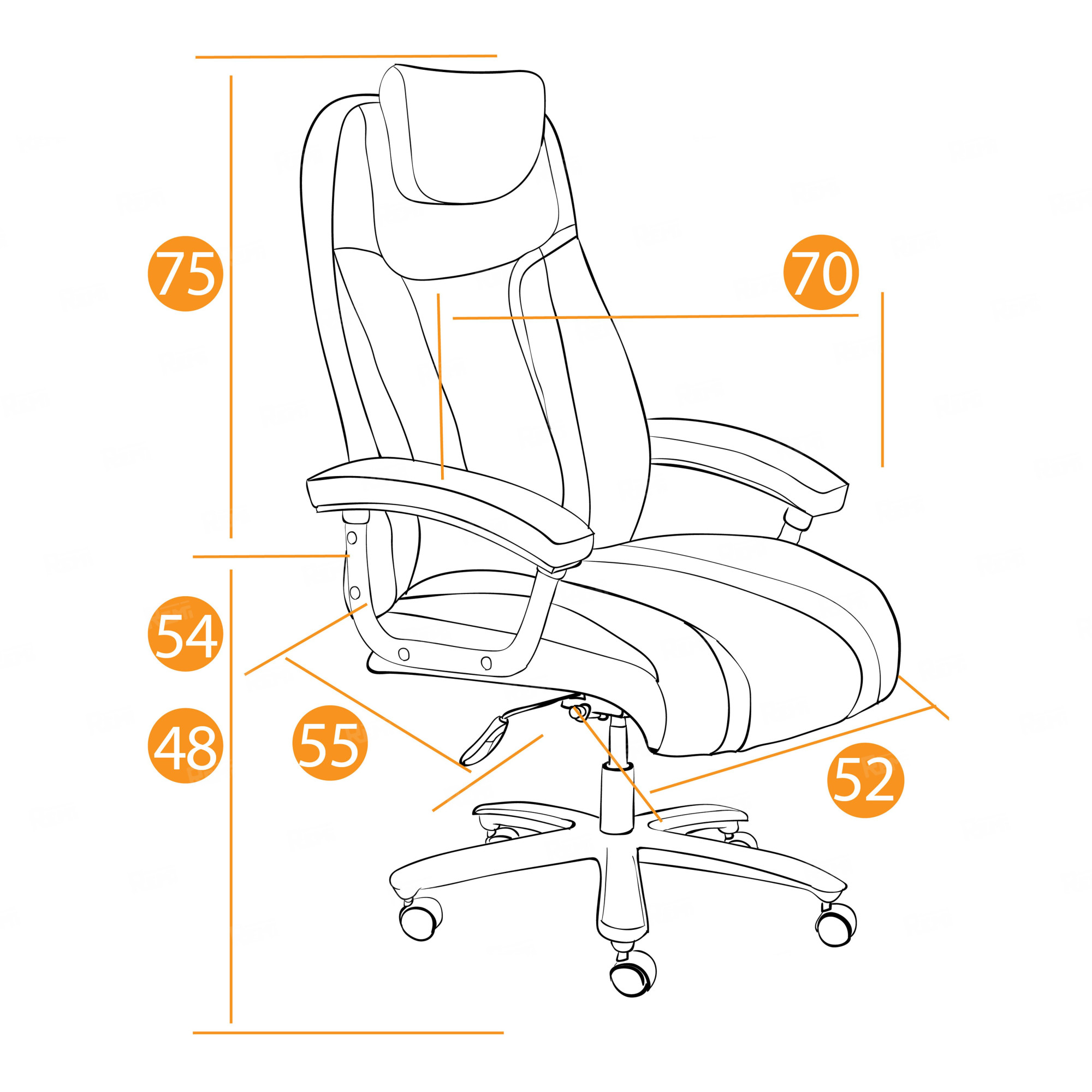 Кресло Trust (max) Черный/Черный, Экокожа (арт. 19891)