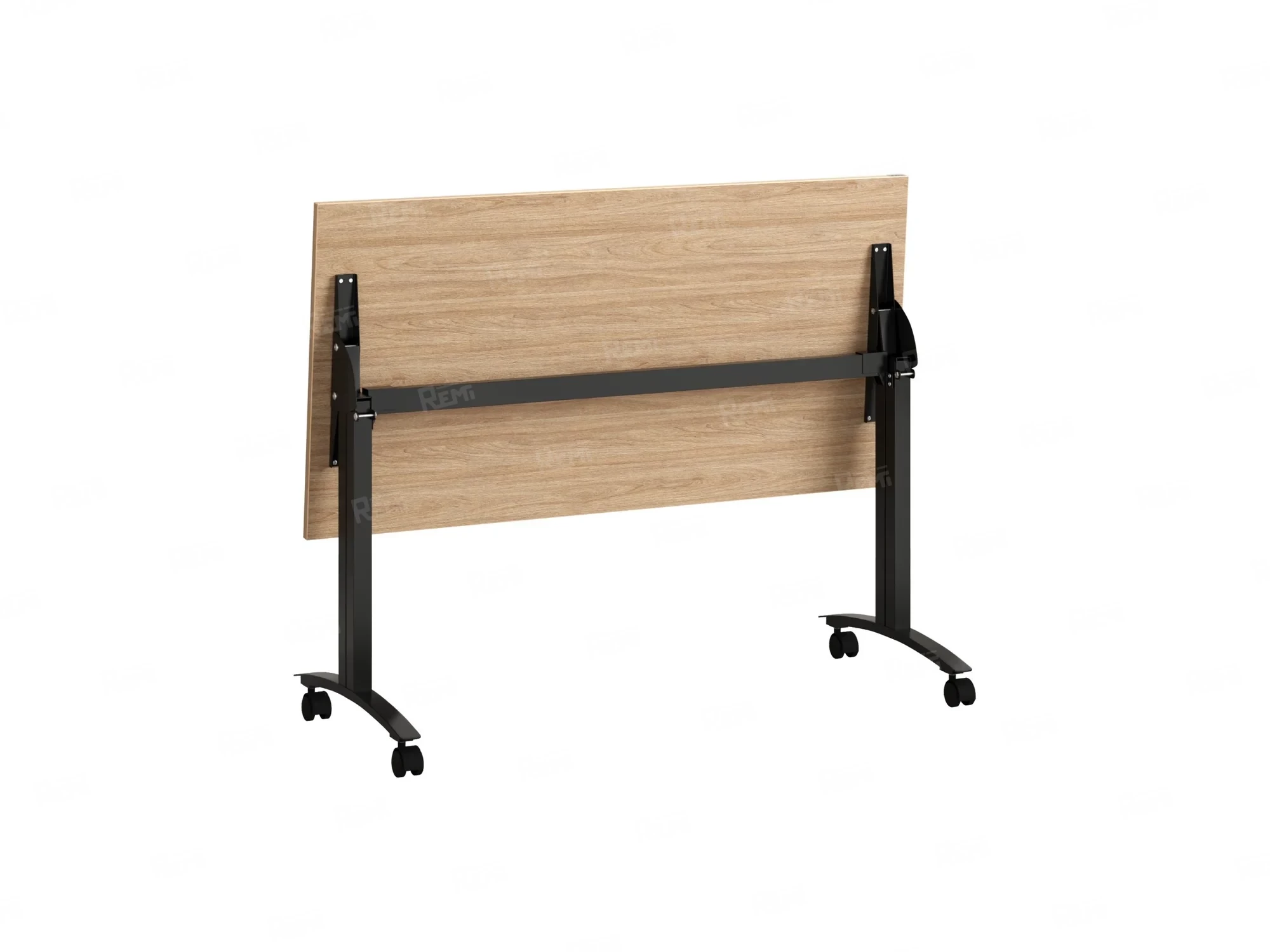 Стол складной, мобильный 1600x600x750 RM011-16x6 Вяз Швейцарский светлый/Черный