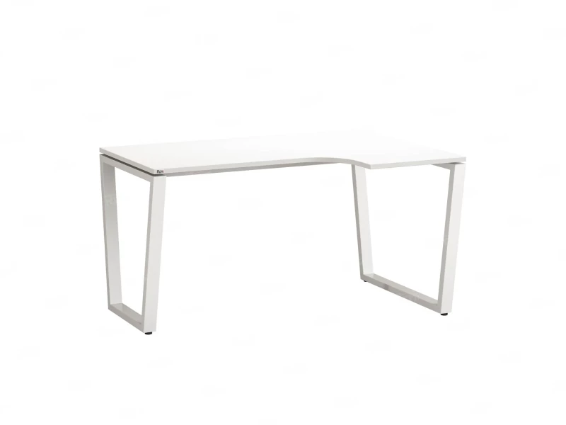 Стол угловой, U-опора, правый 1400x900/1200x750, RM050-14x9-12 Белый/Белый