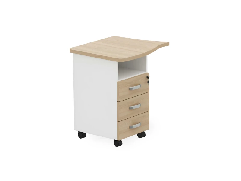 BRL RB089-73х60L Тумба приставная левая 730х600х740 Акация/Белый