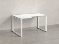 Стол угловой, О-опора, левый 1800x900/1200x750, RM055-18x9-12 Белый/Белый