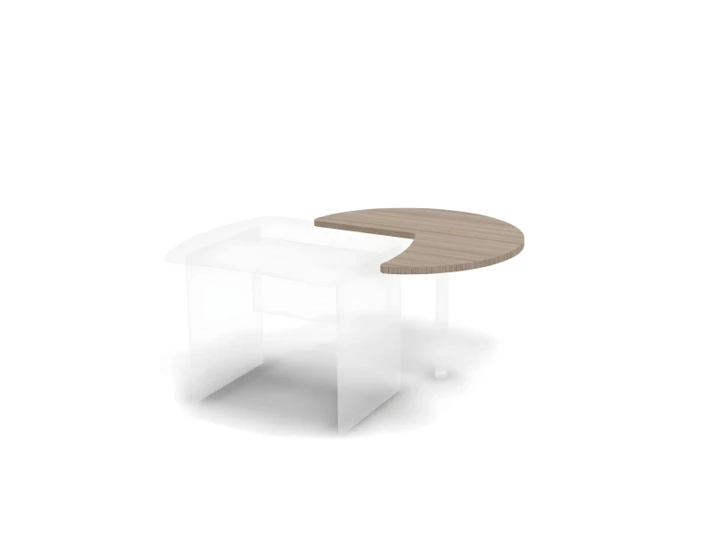 BRL RB024-109х107R Приставной элемент для стола 85 см (без опоры) ПРАВЫЙ 1090х1070х28 Дрифтвуд