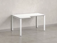 Стол угловой, П-опора, левый 1600x900/1200x750, RM053-16x9-12 Белый/Белый