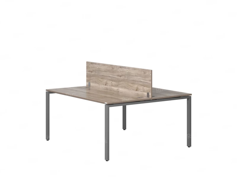 Бенч-система, 2 рабочих места, с одним экраном ЛДСП 1000x1600x750 RM165-2-10x16 Дуб Маувелла/Серый