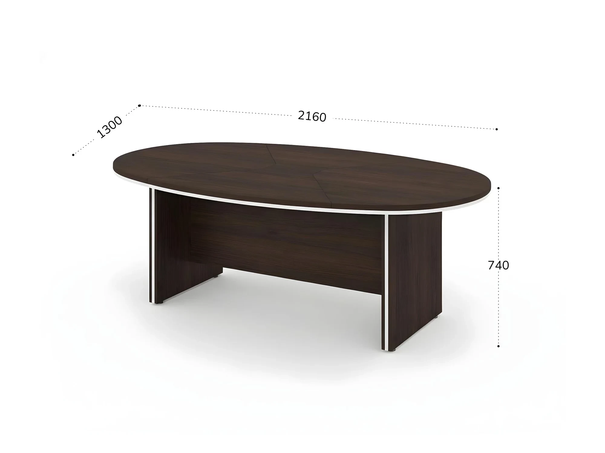 BRL RB008-216х130 Конференц-стол составной 2160х1300х740 Венге/Белый