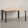 Стол угловой, П-опора, правый 1800x600/900x750, RM052-18x6-9 Вяз Швейцарский светлый/Черный