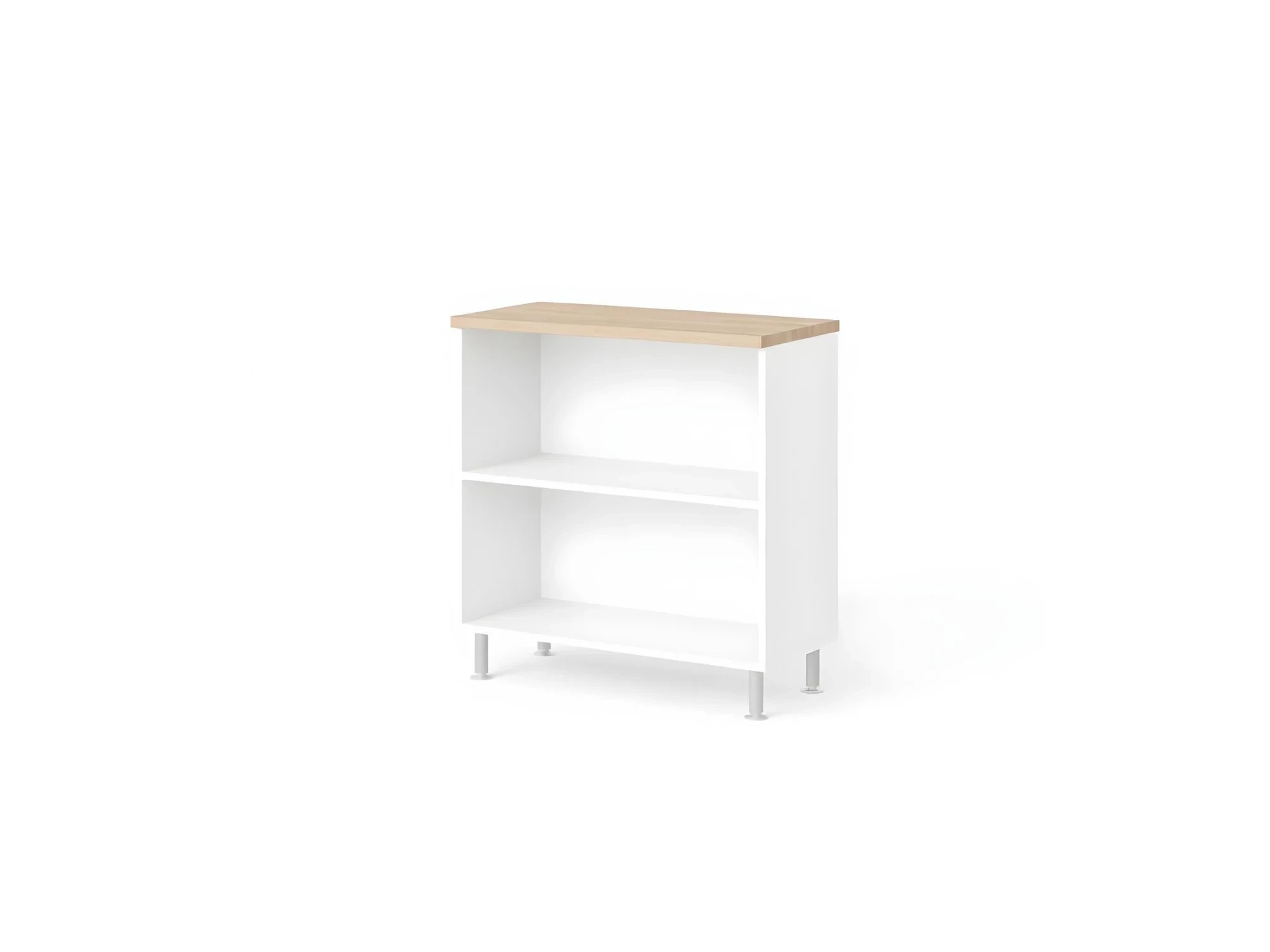 BRL RB047-90х43 Стеллаж широкий 2 уровня 900х430х930 Акация/Белый