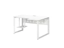 Стол угловой, экран металл, О-опора, правый 1800x900/1200x750, RM057-18x9-12 Белый/Белый