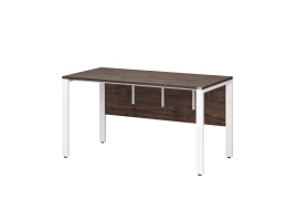 Стол прямой на П-образных опорах, экран ЛДСП 1200x600x750 RM005-12x6 Дуб Апрельский шоколад/Белый