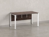 Стол прямой на П-образных опорах, экран ЛДСП 1200x600x750 RM005-12x6 Дуб Апрельский шоколад/Белый