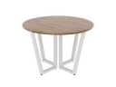Круглый стол на U-образных опорах 1200x1200x750 RM188-12x12 Дуб Юстус/Белый