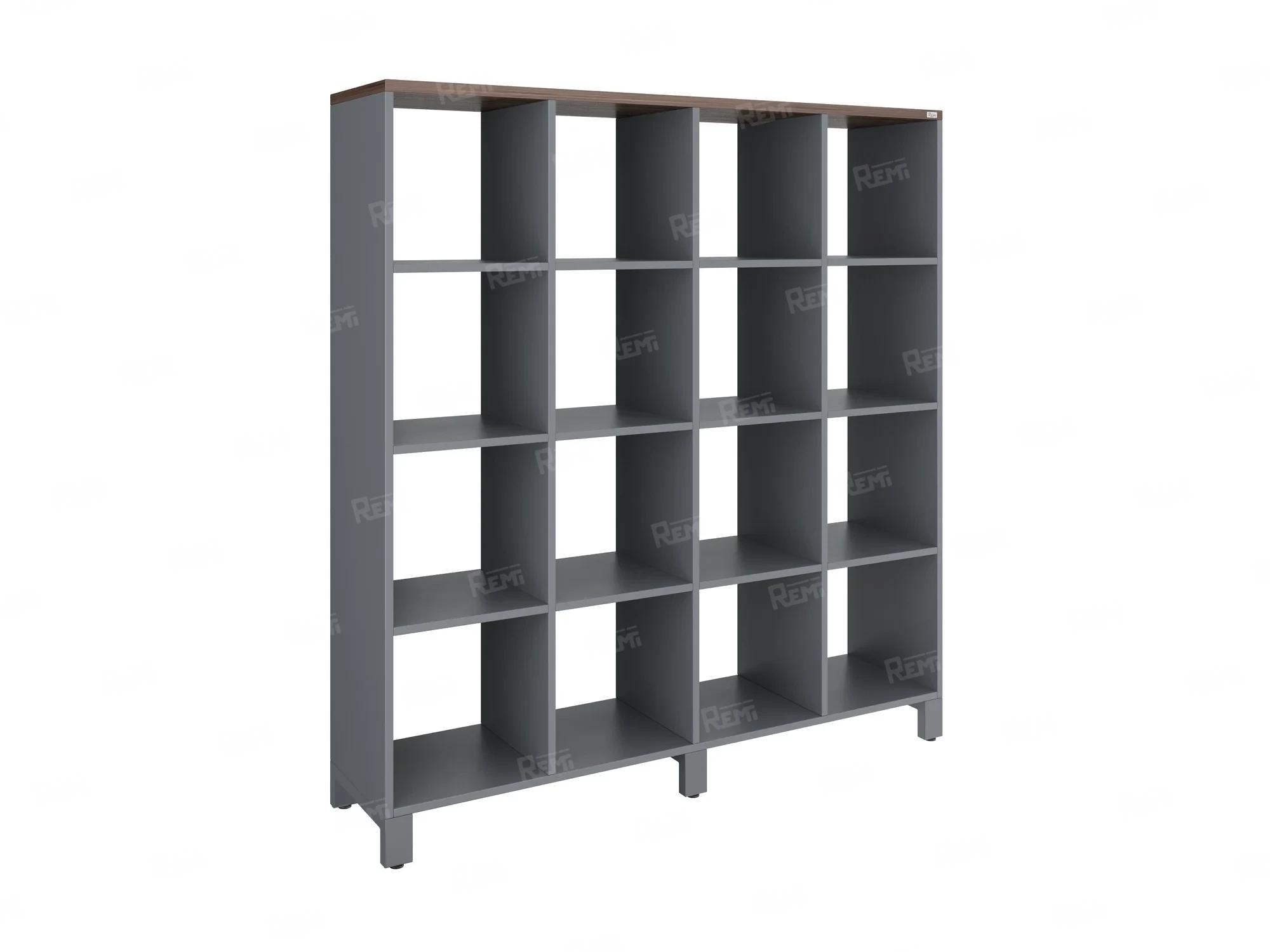 Стеллаж, 16 ячеек 1500х370х1620 RM140-15x37 Дуб Апрельский шоколад/Серый