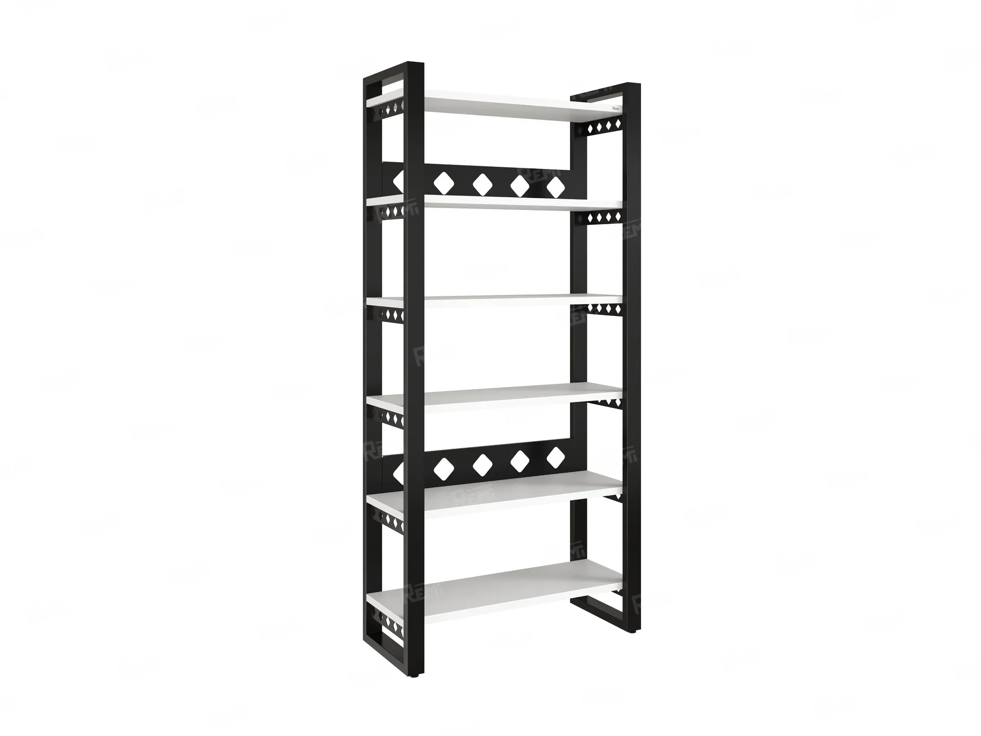 Стеллаж, 6 уровней 900x370x1920 RM132-90x37 Белый/Черный