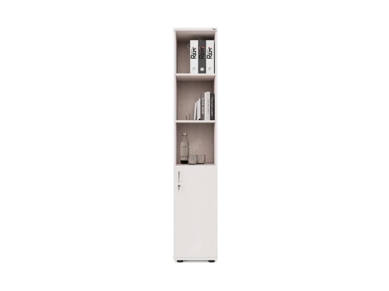 Шкаф комбинированный RLG031 350х550х1830 Дуб Молочный, Серия ЛАЙТ | LIGHT