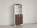 Шкаф комбинированный, 6 уровней 900x420x2200 RM154-90x41 Дуб Апрельский шоколад/Белый