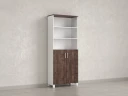 Шкаф комбинированный, 6 уровней 900x420x2200 RM154-90x41 Дуб Апрельский шоколад/Белый