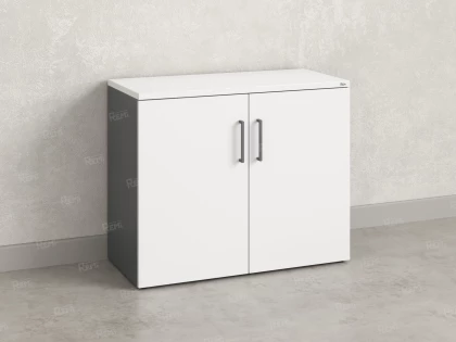 Шкаф низкий распашной, регулируемые опоры, 2 уровня 900x600x750 RM148-90x60 Белый/Серый