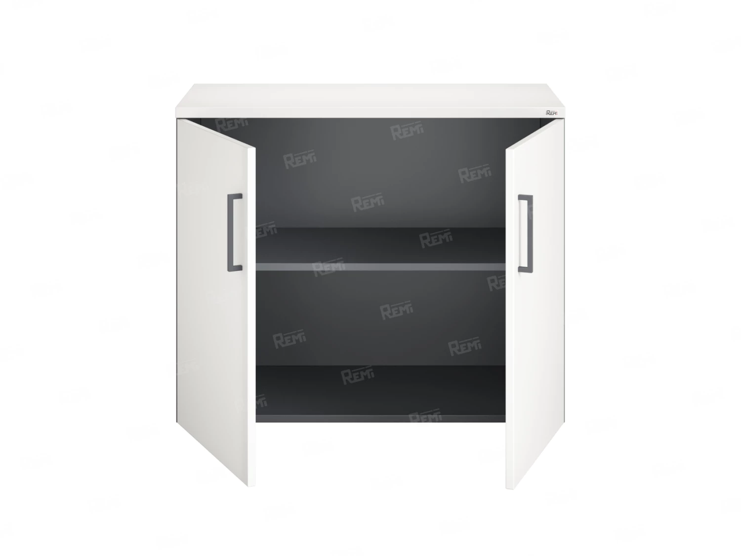 Шкаф низкий распашной, регулируемые опоры, 2 уровня 900x600x750 RM148-90x60 Белый/Серый