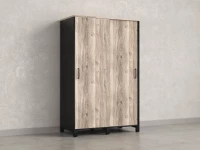 Шкаф-купе, штанга, 1 полка 1200x600x1900 RM163-90x60 Дуб Маувелла/Черный