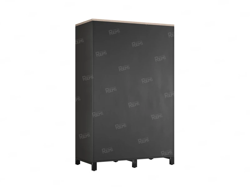 Шкаф-купе, штанга, 1 полка 1200x600x1900 RM163-90x60 Дуб Маувелла/Черный